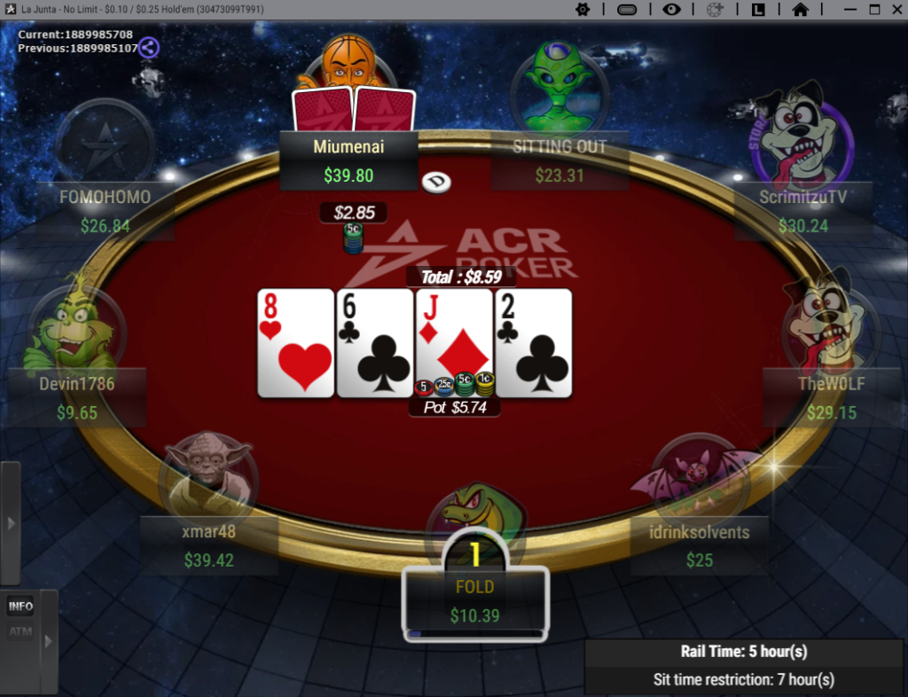 ACR Poker rebranded tables