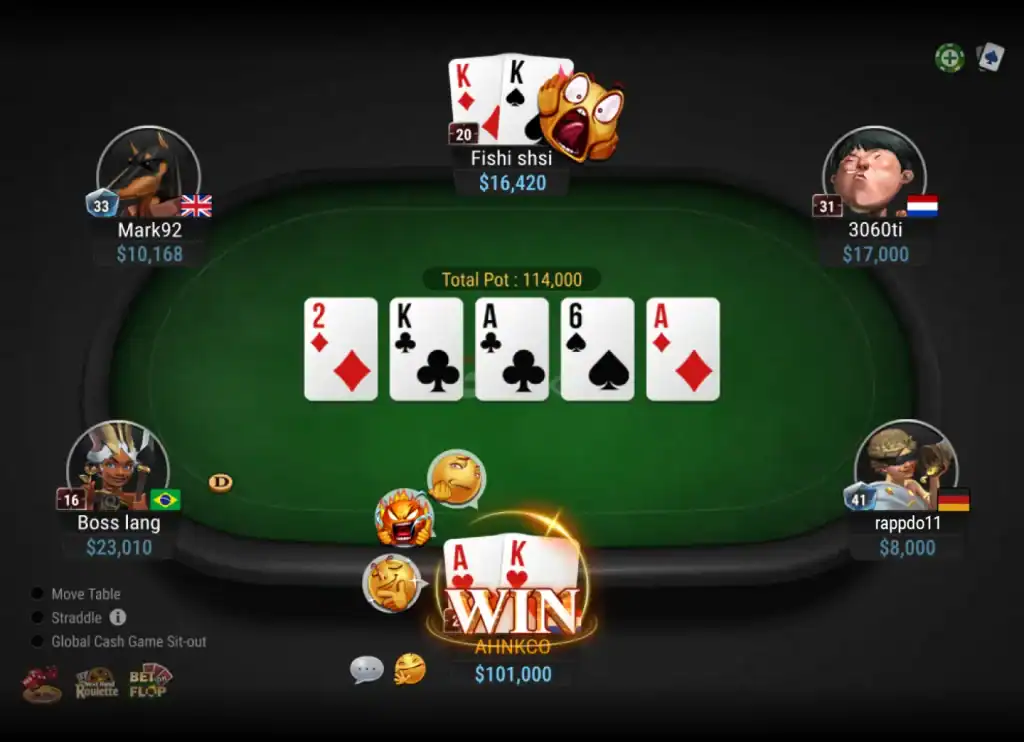 ggpoker table. bad beat